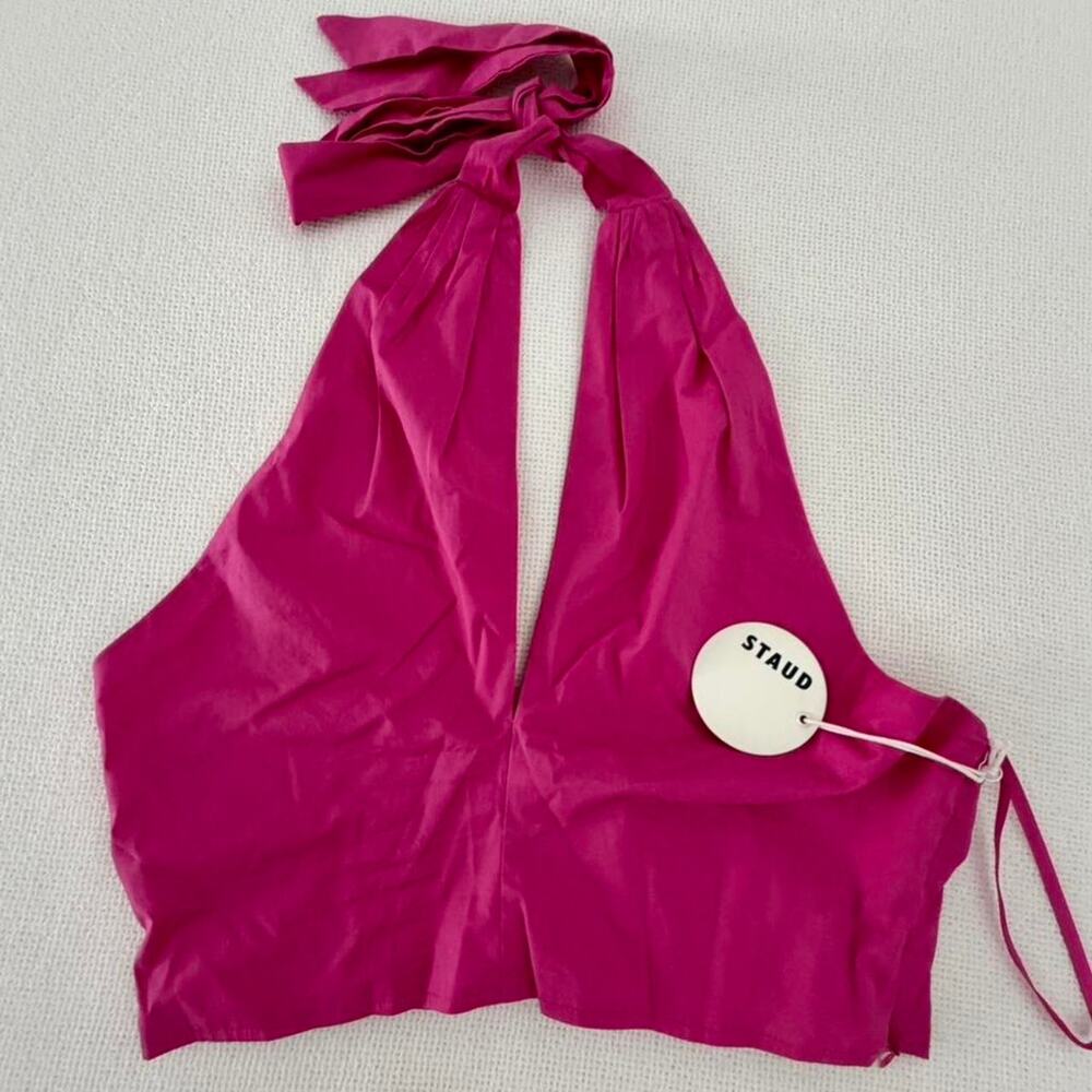 STAUD Magenta Halter Top